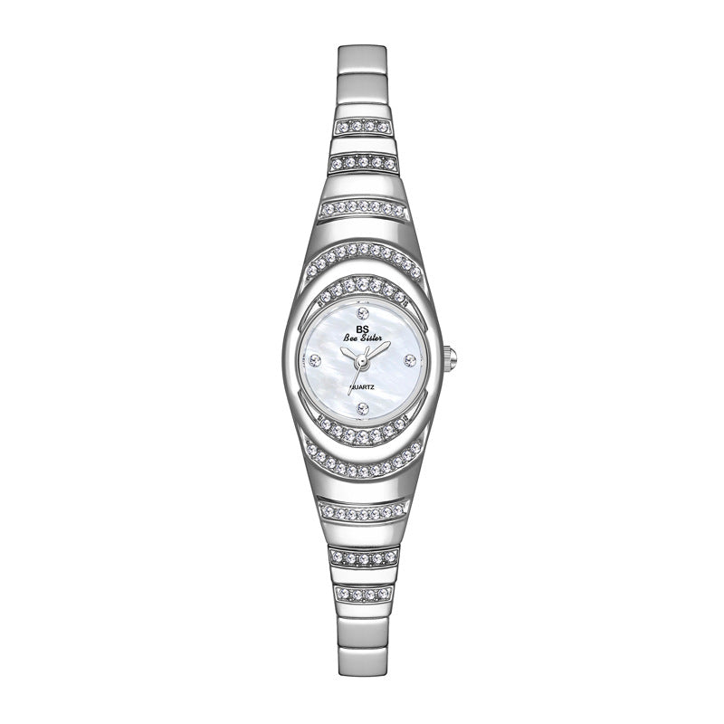 Luxury Gold Diamond Bracelet Watch for Women – Elegant Crystal Wristwatch (Quartz, Waterproof)