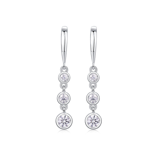 Starlight™ – 0.3 Carat Moissanite S925 Platinum-Plated Dangle Earrings