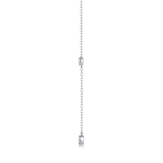 Tassel Moissanite Pendant Necklace – 925 Sterling Silver & Platinum-Plated Luxury Jewelry