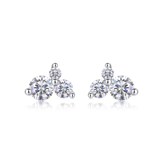 Wave™ – 0.3 Carat Moissanite S925 Platinum-Plated Designer Earrings