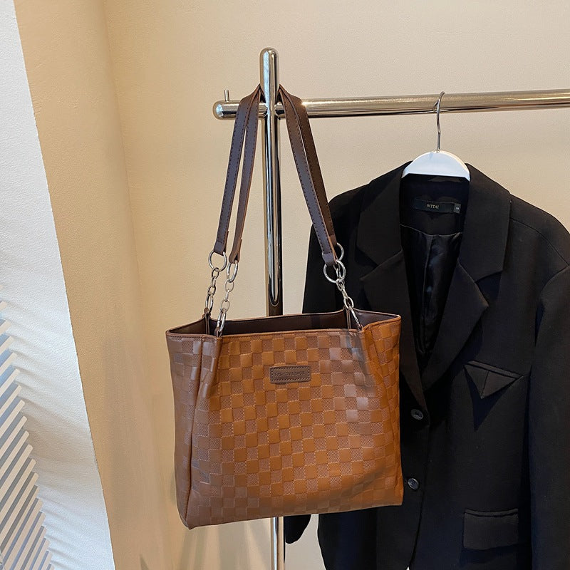 High-Capacity Commuter Tote Bag – Elegant Structured Handbag for Work & Everyday Use