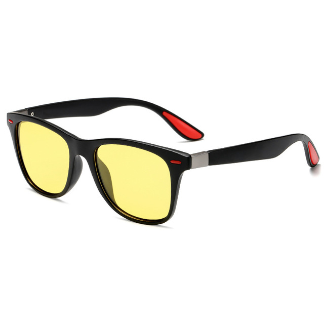 Classic Black Square Sunglasses – Everyday Fashion Glasses with Sporty Accent