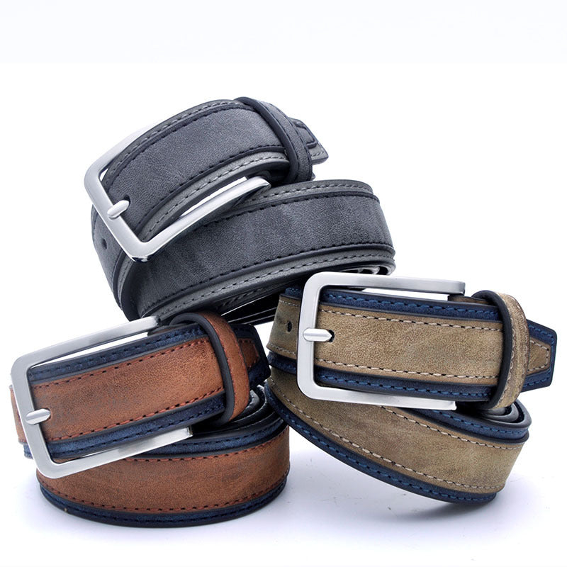 Classic Vintage Leather Belt for Men – Premium Casual & Formal Wear