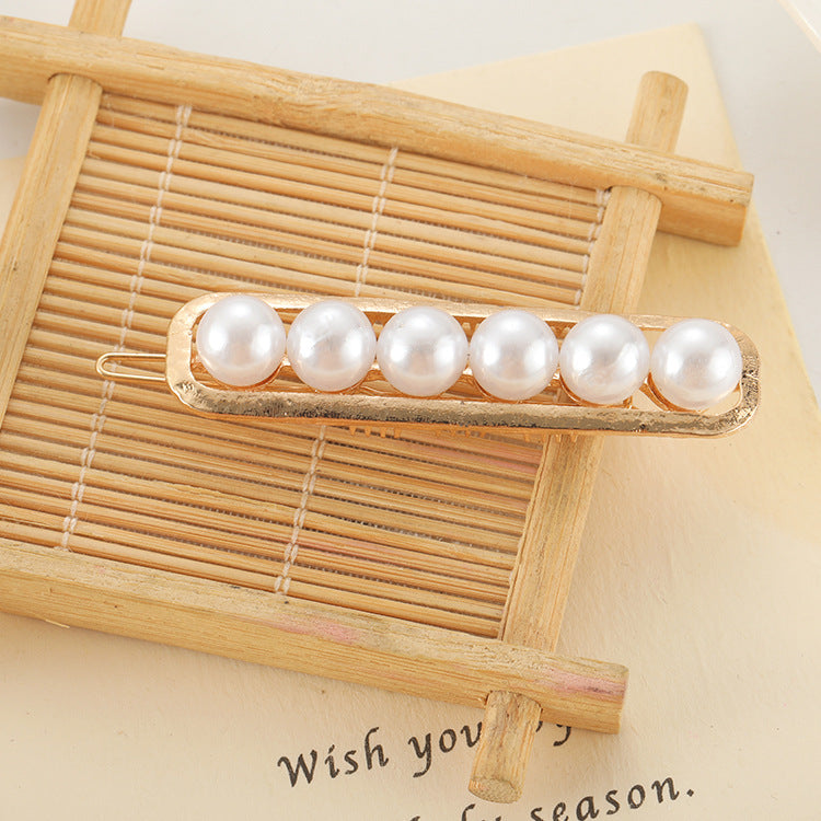 Elegant Pearl Hair Clip – Slip-On Barrette for Women