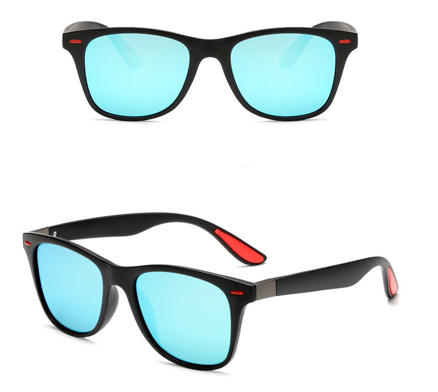 Classic Black Square Sunglasses – Everyday Fashion Glasses with Sporty Accent