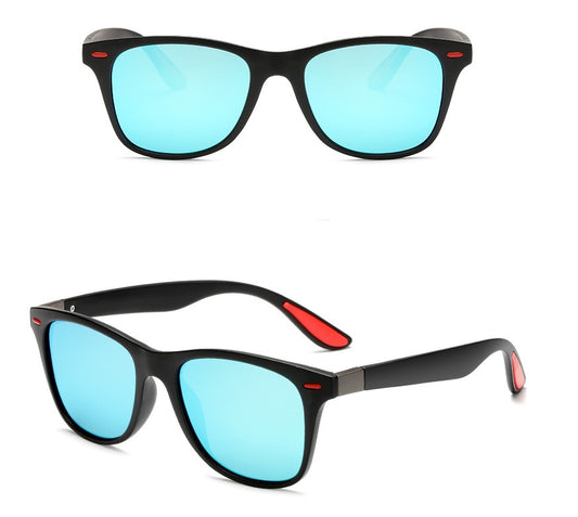 Classic Black Square Sunglasses – Everyday Fashion Glasses with Sporty Accent