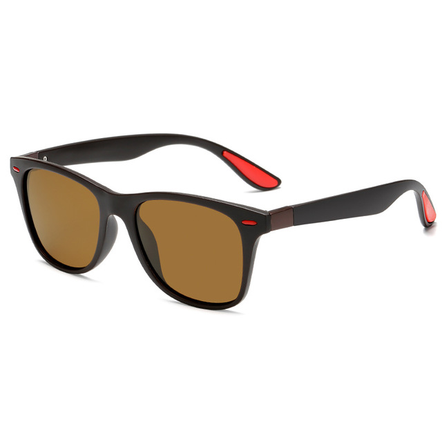 Classic Black Square Sunglasses – Everyday Fashion Glasses with Sporty Accent