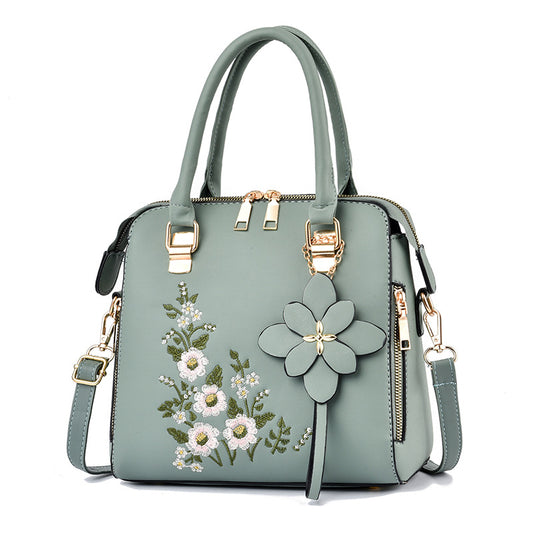 Floral Embroidered Designer Handbag – Elegant 3D Flower Shoulder & Tote Bag for Women