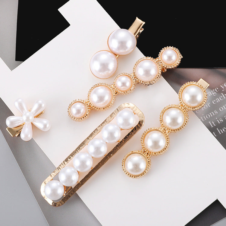 Elegant Pearl Hair Clip – Slip-On Barrette for Women