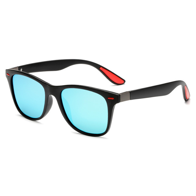 Classic Black Square Sunglasses – Everyday Fashion Glasses with Sporty Accent