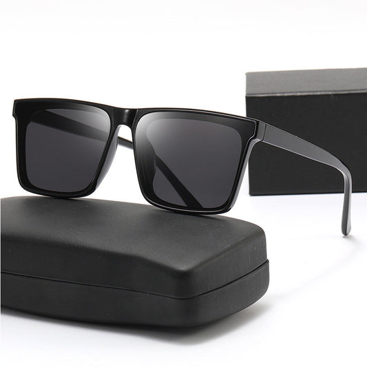Minimal Black Square Sunglasses – Classic Everyday Fashion Glasses for Men