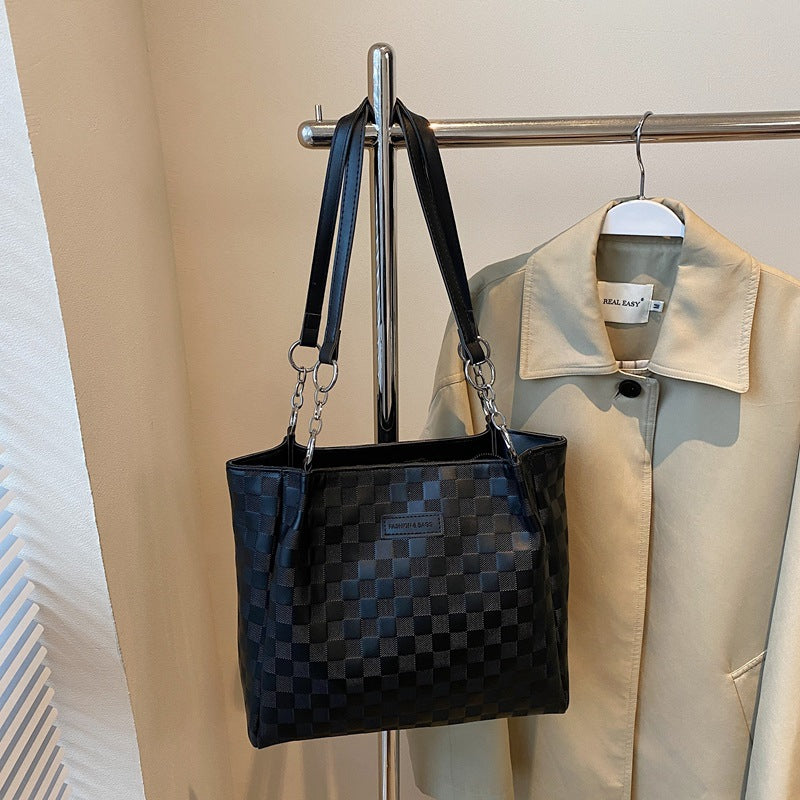 High-Capacity Commuter Tote Bag – Elegant Structured Handbag for Work & Everyday Use