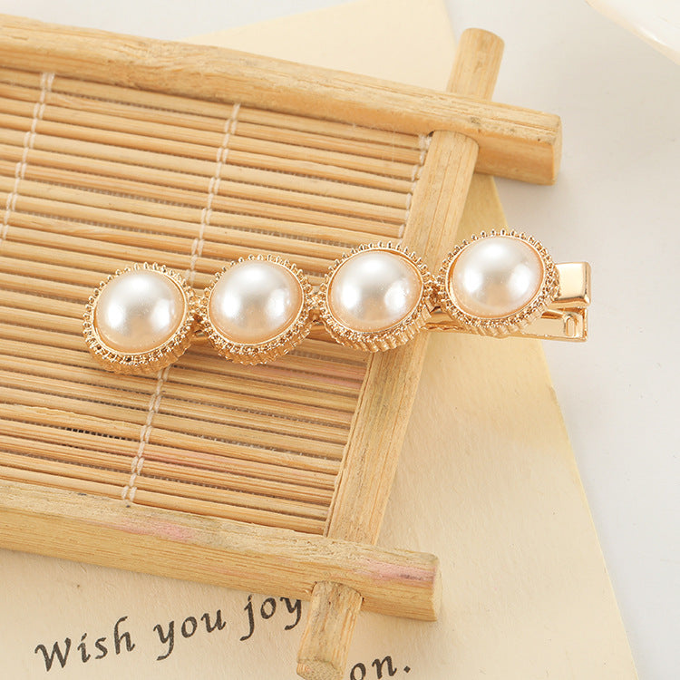 Elegant Pearl Hair Clip – Slip-On Barrette for Women
