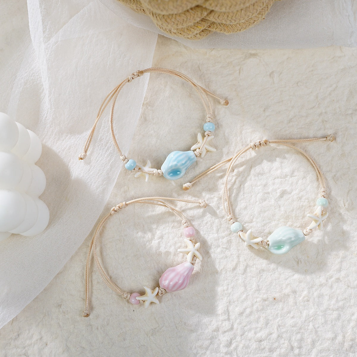 Women's All-match Artistic Marine Shell Carrying Strap