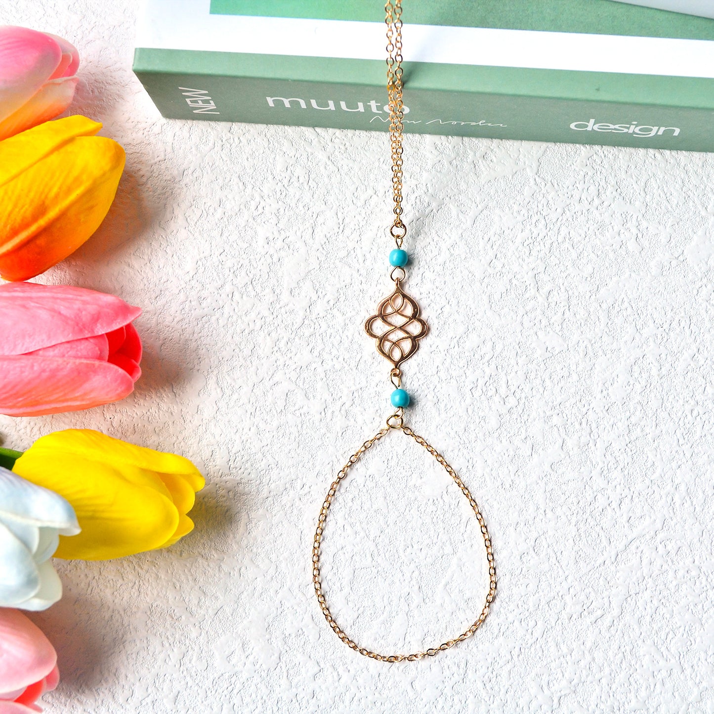 Vintage Water Drop Ethnic Hollow Anklet – Boho Barefoot Beach Jewelry