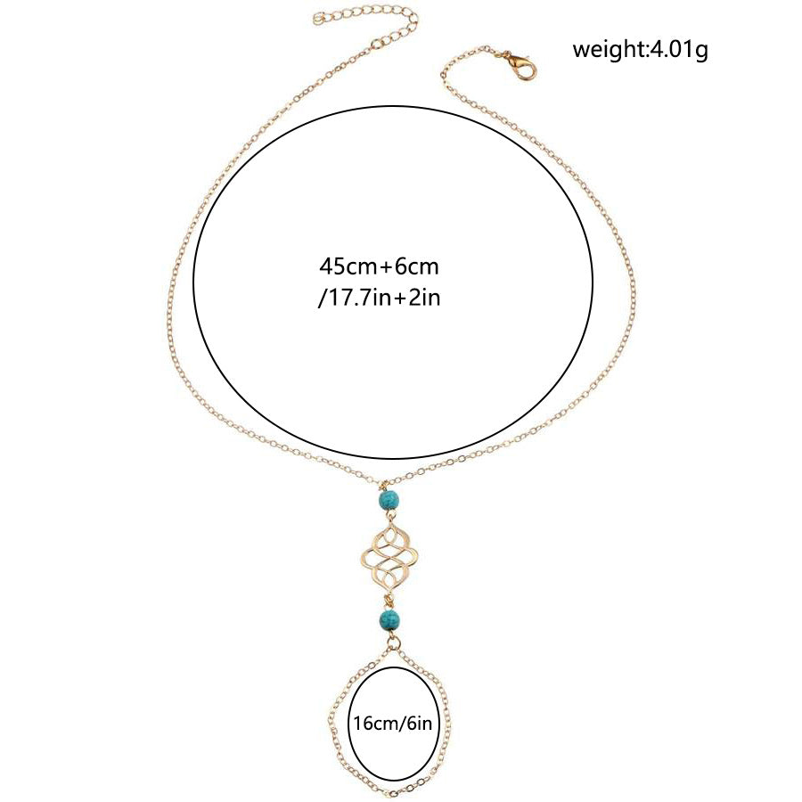 Vintage Water Drop Ethnic Hollow Anklet – Boho Barefoot Beach Jewelry