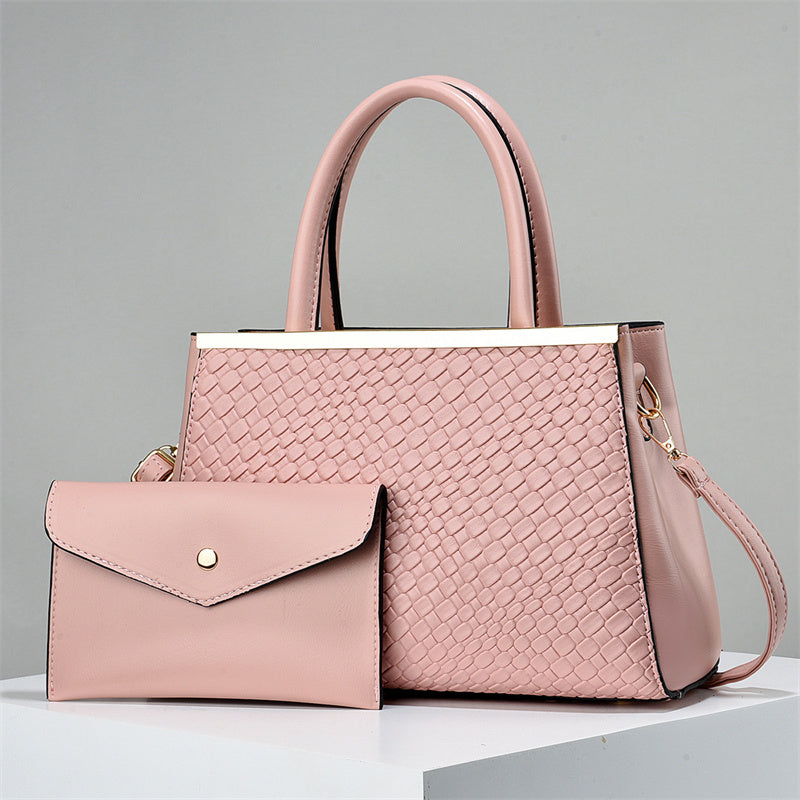 2-in-1 Luxe Structured Handbag Set – Elegant Tote & Matching Wallet for Women