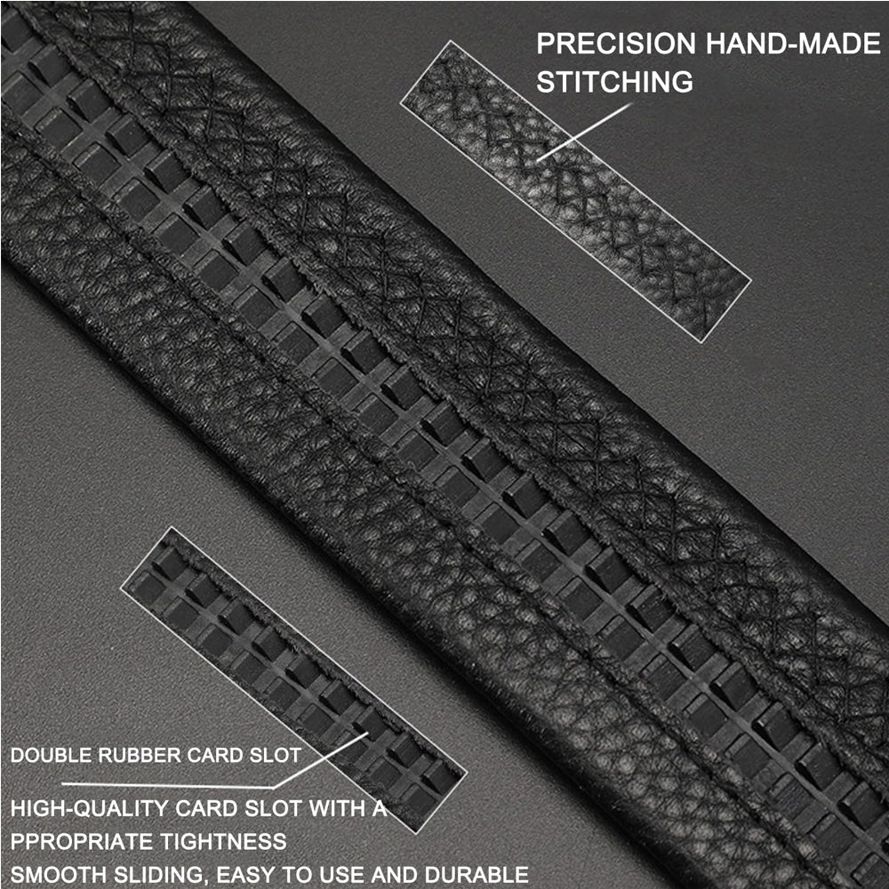 Automatic Buckle Leather Belt for Men – Business & Formal Wear with Precision Fit