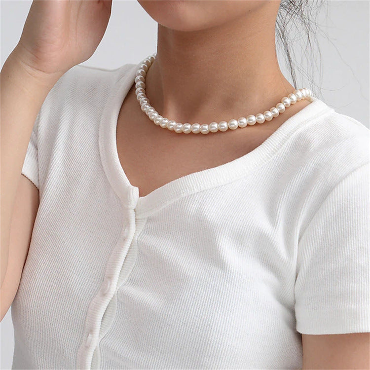 Elegant Pearl Choker Necklace – Timeless Luxury for Women