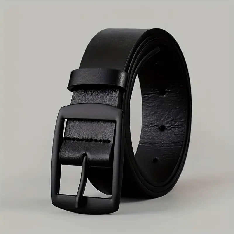 Men’s Business Casual Leather Belt – Classic Office & Trousers Belt for Daily Wear